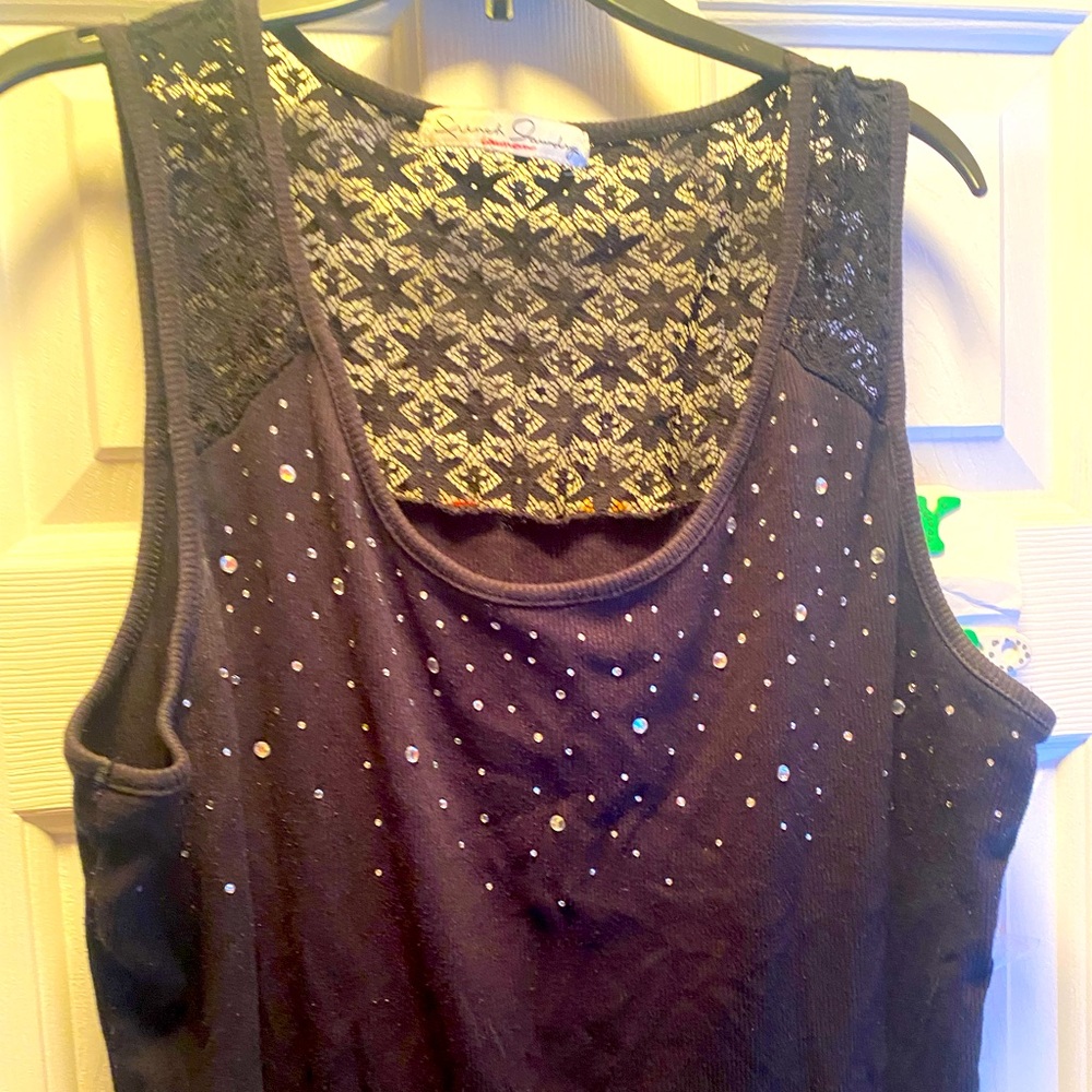 Rhinestone Tank Top- 2x